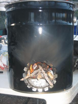 Cooking Rocket Stove 5 Gallon Bucket